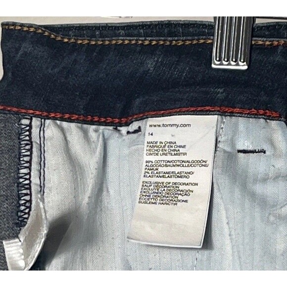 Tommy Hilfiger Women's Trouser Blue Denim Straight Leg Medium Wash Jeans size 14 - Picture 11 of 13